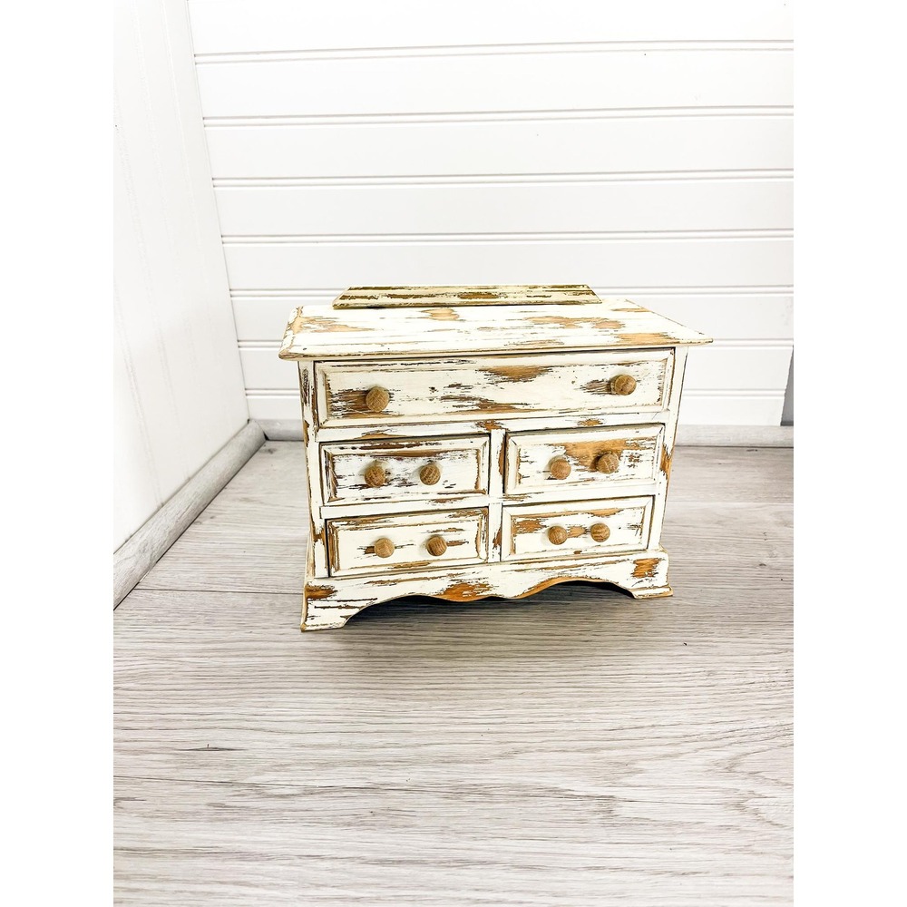 MCM Wooden Musical‎ Jewelry Box - Vintage Trinket Box